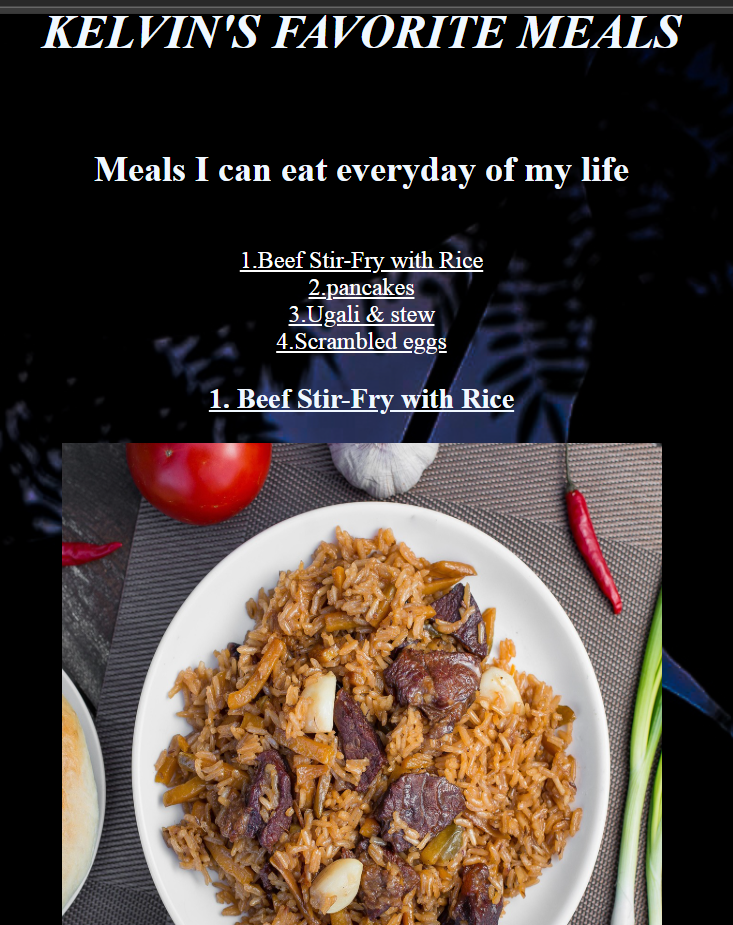 Recipe Book - HTML and CSS project